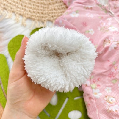 Jaqueta Pelinho de Carneiro Reversível Raposa Fadinha - Rosa 